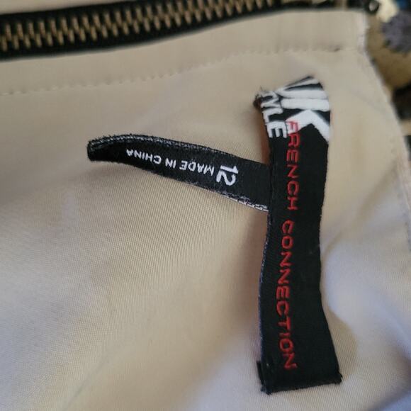 Size 12 French Connection Sequin Animal Print Formal Shift Dress - Picture 4 of 4